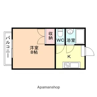 エイトハイツ【1階】の間取り