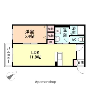 ハートフルタウンクオーレ【3階】の間取り