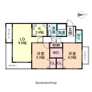 ヴィーア・ラッテアⅢ【4階】の間取り