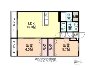 パークサイド冨居【1階】の間取り