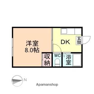 ビューライン駒見【2階】の間取り