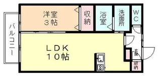 ローズ宮ヶ島【2階】の間取り