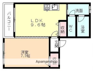 ラ・サンテ【1階】の間取り