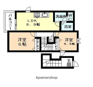 ヴィラ・エテルネ黒瀬E棟【2階】の間取り