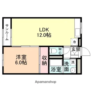 A−LIFE町村【102号室】の間取り