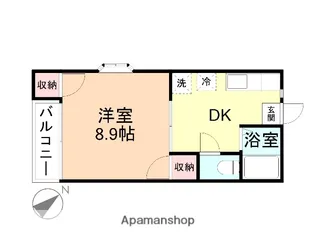 グリーンタウンC棟【105号室】の間取り