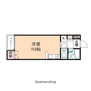 オーベルジュ上関Ⅱ【303号室】の間取り