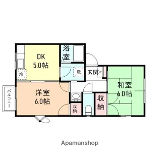 コーポフレグランス【101号室】の間取り