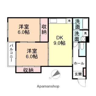サンネクスト定塚【505号室】の間取り