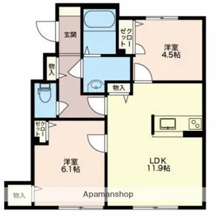 COCO KURODA【102号室】の間取り