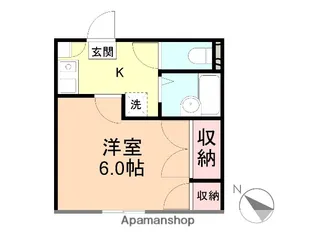 フロント フィールド【204号室】の間取り
