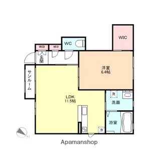 コンフォート木津【1階】の間取り