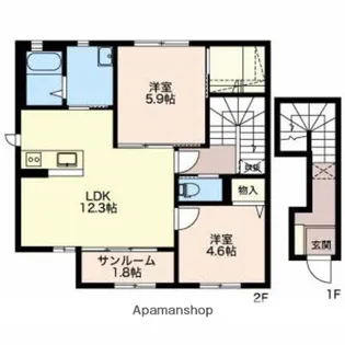 コンフォート木津【2階】の間取り