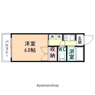 リベルテ万葉【2階】の間取り