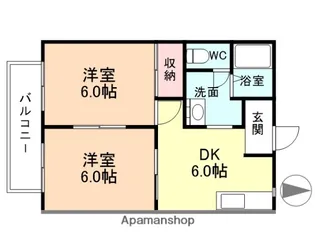 ソレイユ幸【2階】の間取り