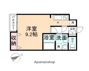 オーベルジュ駅南 南田町【208号室】の間取り