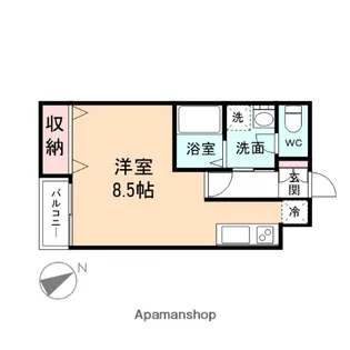 オーベルジュ京田【107号室】の間取り