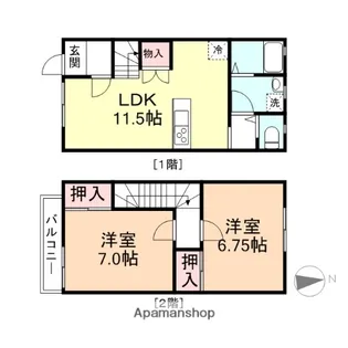 クレアード上関【101号室】の間取り