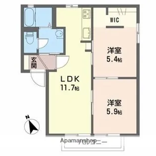 ルミエール【1階】の間取り