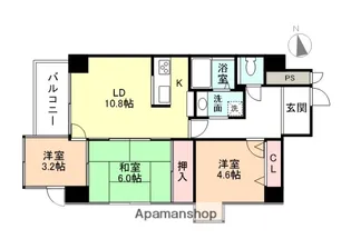 信開トピア駅南【4階】の間取り