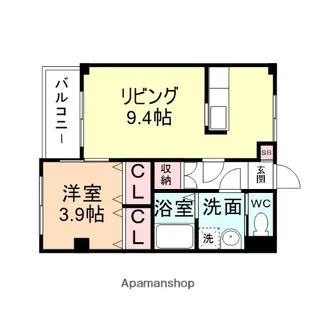 ピュア・ロード砺波【1階】の間取り