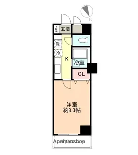 スカイコートモリ【502号室】の間取り