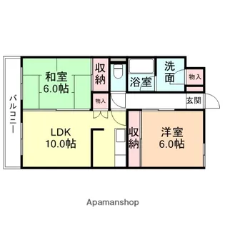 サンリバー木津【503号室】の間取り