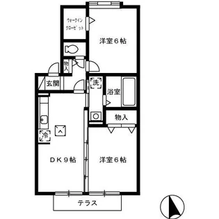 ガーデン花水木【1階】の間取り