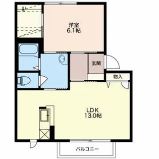 ユーフォリア駅南A棟【201号室】の間取り