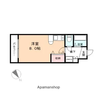 オーベルジュ木津南星町【211号室】の間取り