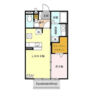 モナリエつの【102号室】の間取り