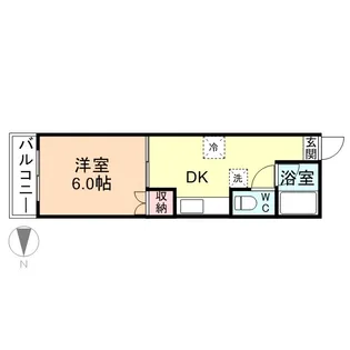 レッヒェルン東上関【303号室】の間取り