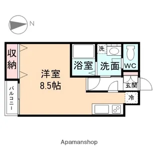 オーベルジュ駅南4丁目【307号室】の間取り