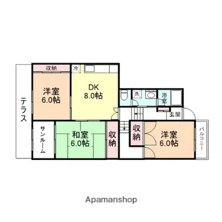 サニークレスト京田【1階】の間取り