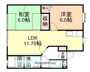 コーポ万葉【2階】の間取り