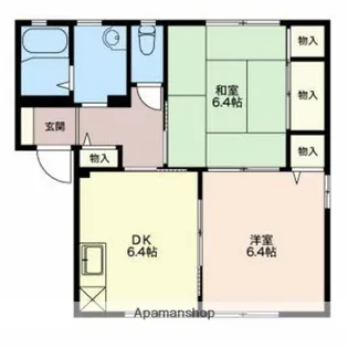コーポ仙徳B【107号室】の間取り