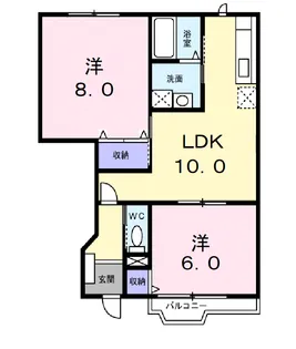 ヴィラサンスーシー【1階】の間取り