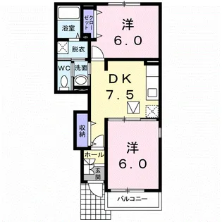 プロムナード Ⅰ【1階】の間取り
