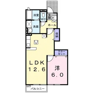 ベルフォールⅢ A【1階】の間取り