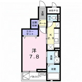 トーク鷹の羽Ⅲ【3階】の間取り