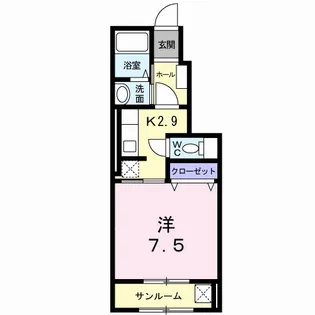 アッシュ 7【1階】の間取り