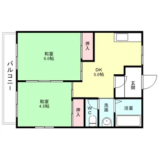 南マンション【302号室】の間取り