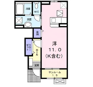 カーサ・ベル【1階】の間取り