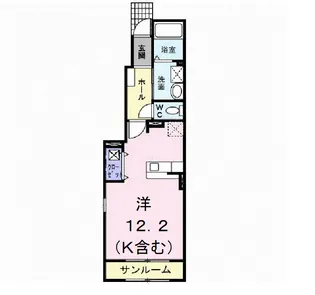 セトル・アンソレイユⅡ B【1階】の間取り
