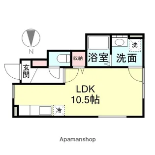 フォレスト新高岡 B棟【102号室】の間取り