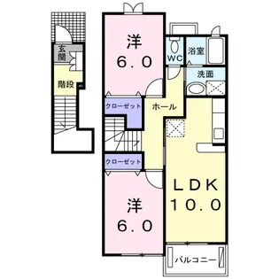 ベルフォールⅢ B【2階】の間取り