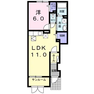 パイシス A【1階】の間取り