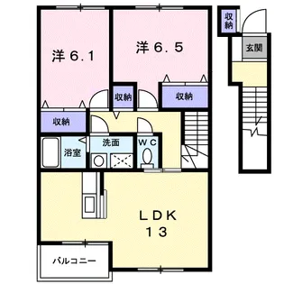 レ・パラッツオⅠ【2階】の間取り