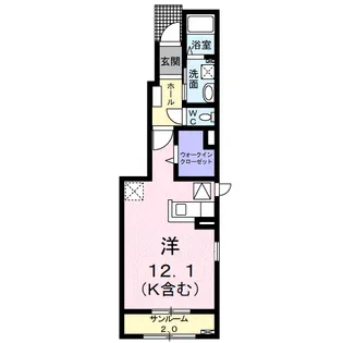 ヴィベールⅡ【1階】の間取り