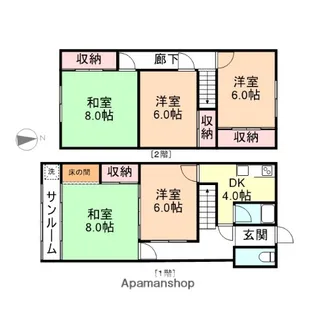 富山県高岡市荻布【一戸建】の間取り